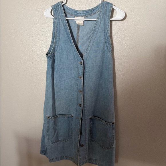 Vintage Denim Sleeveless Button-Down Dress Women’s size 4 whimsigoth - Picture 2 of 4